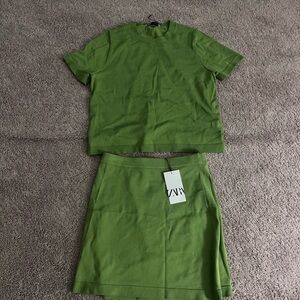 Zara Vibrant Green Top